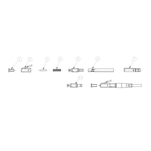 UL94 V-0 및 IEC61754-20에 따라 LC 광섬유 커넥터 단말 키트