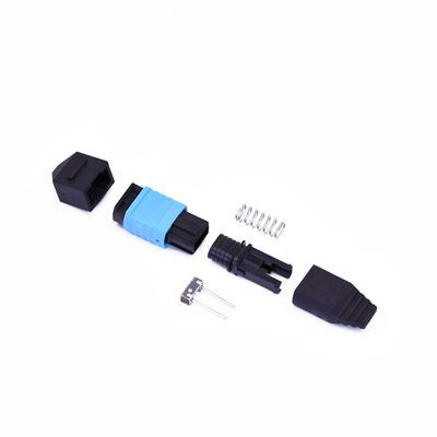 좋은 가격 3.0mm MT-MPO OM3 섬유 커넥터 16/32 코어 오프셋 키 섬유 배열 지원 폼 디자인 온라인으로